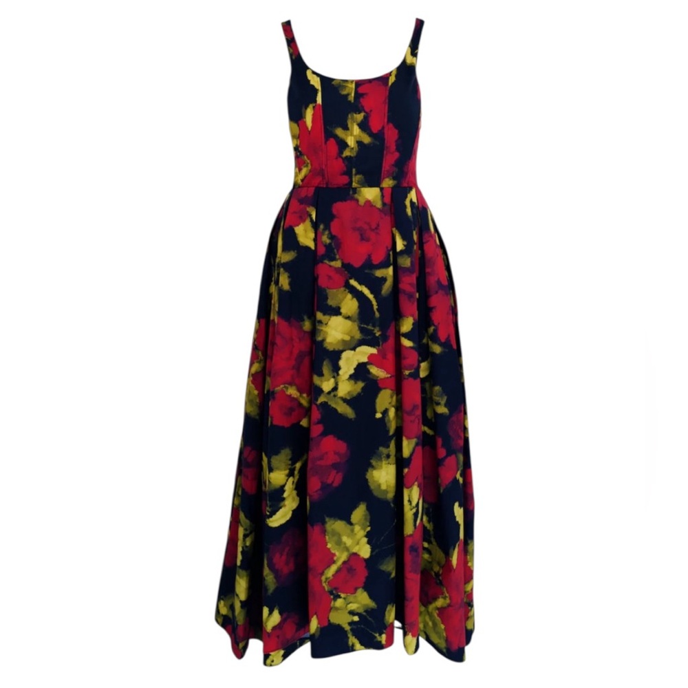 NWT AZEEZA Aishani Poplin Midi Dress
